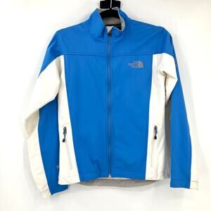 The North Face Flight Series Blue White Windstopper Full Zip Track Jacket Coat